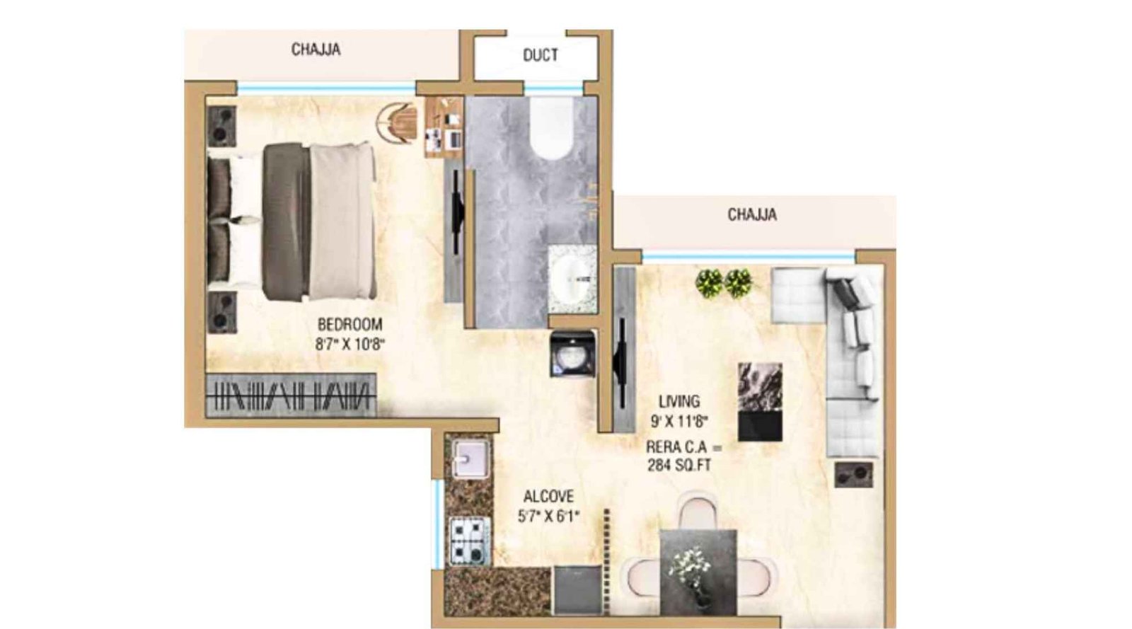 Green-Square-Floor-Plan-1-BHK